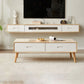 Console TV contemporanea Console multimediale TV in legno massello con cassetti