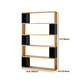 Modern geometry Bookshelf Multi Shelfs Open Back Bookcase in Natural Clearhalo 'Bookcases' 'furn' 'furn_bookcases' 'Furniture' 'Office Furniture' 1200x1200_61bcce45-33ad-4488-bf47-db32cdfdaa3b