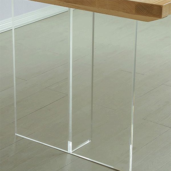 Contemporary Rectangle Wood Standard Height Table Double Pedestal Dining Table Clearhalo ' dining_table' 'Dining Tables & Seating' 'Dining Tables' 'furn' 'furn_dining_table' 'Furniture' 'furniture_dining_table' 'Kitchen & Dining Furniture' 'kitchen&dining_furn' 'kitchen' 'kitchen_dining_table' 1200x1200_61bd8b1a-f712-466a-90d4-f123c32f40ee