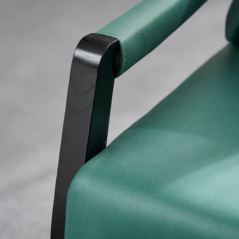 25.59" L x 29.52" W x 28.34" H Faux Leather Square Arms Lounge Chair with Pillow Back Clearhalo 'Accent Chairs' 'accent_chairs' 'Chairs & Seating' 'furn' 'furn_accent_chairs' 'Furniture' 'furniture_accent_chairs' 'Living Room Furniture' 1200x1200_61bd8d70-03be-48df-a5b1-8f9ee00c63d9