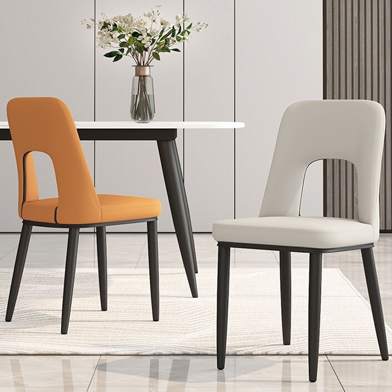 Home Scandinavian Side Chair Open Back Metal Upholstered Dining Room Chair Clearhalo ' kitchen&dining_furn' 'Dining Chairs' 'Dining Tables & Seating' 'dining_chair' 'furn' 'furn_dining_chair' 'Furniture' 'furniture_dining_chair' 'Kitchen & Dining Furniture' 'kitchen' 1200x1200_61bf12ae-ad16-4d4f-aea9-6ff08b36c9a3