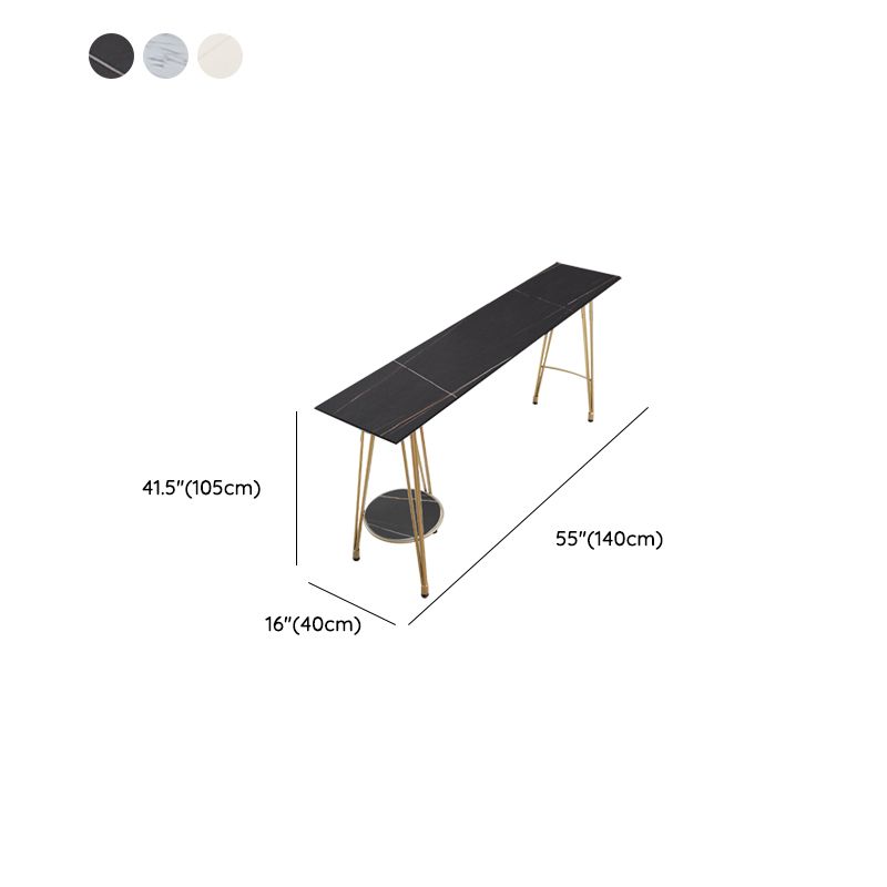 Rectangle Pub Table Glam Stone Bar Table for Cafe and Breakroom Clearhalo 'Bar Furniture' 'Bar Tables' 'bar_tables' 'furn' 'furn_bar_tables' 'Furniture' 'Kitchen & Dining Furniture' 1200x1200_61bfd006-9e58-437d-a3c7-38a01ac5bbc6