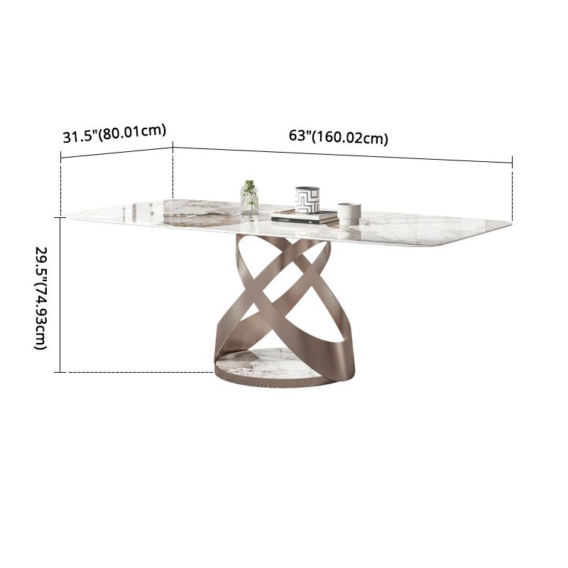 Modern Kitchen Dining Room Set with Sintered Stone Top and Gold Base Dining Furniture Clearhalo 'Dining Room Sets' 'Dining Tables & Seating' 'dining_room_set' 'furn' 'furn_dining_room_set' 'Furniture' 'furniture_dining_room_set' 'Kitchen & Dining Furniture' 'kitchen&dining_furn' 'kitchen' 1200x1200_61c02de6-cc92-45bf-b58d-fe33f02d7b16