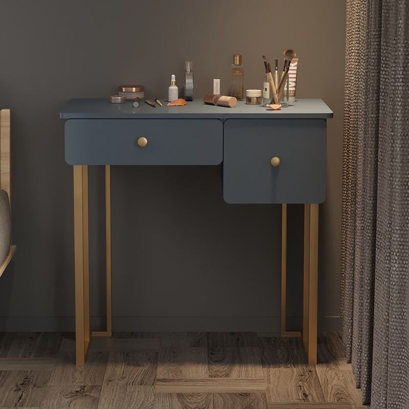 モダンなバニティメイクアップテーブルセットダブルドロワードレッシングテーブル