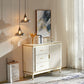 Sideboard in stile glam Sideboard da pranzo in legno con porte per soggiorno