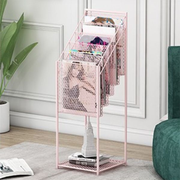 Bibliothèque étape de style contemporain metal fermé à l'arrière, 36,6 "H x 11,8" W