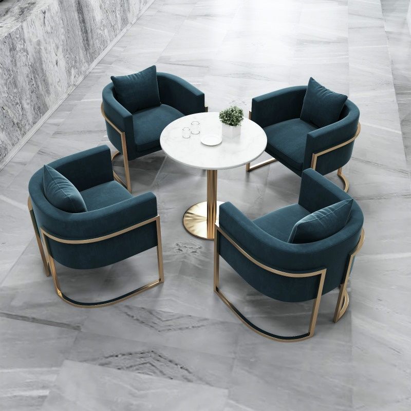 Glam Style Marble Dining Table 1/2/3/4/5 Pieces Dining Set for Home Use Clearhalo 'Dining Room Sets' 'Dining Tables & Seating' 'dining_room_set' 'furn' 'furn_dining_room_set' 'Furniture' 'furniture_dining_room_set' 'Kitchen & Dining Furniture' 1200x1200_61c5cef4-4fc2-4730-9d36-f09f8700bc13