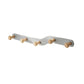 Metal and Wood Coat Rack Contemporary Style Home Wall Hanging Coat Hanger Clearhalo 'Entry & Mudroom Furniture' 'furn' 'furn_hall_tree_coat_racks' 'Furniture' 'Hall Trees & Coat Racks' 'hall_tree_coat_racks' 1200x1200_61c60965-1825-43ff-8f30-e8bd13e32a8a