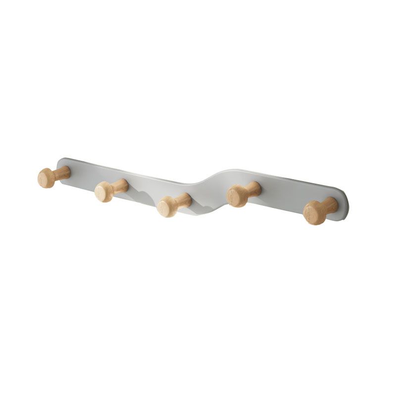 Metal and Wood Coat Rack Contemporary Style Home Wall Hanging Coat Hanger Clearhalo 'Entry & Mudroom Furniture' 'furn' 'furn_hall_tree_coat_racks' 'Furniture' 'Hall Trees & Coat Racks' 'hall_tree_coat_racks' 1200x1200_61c60965-1825-43ff-8f30-e8bd13e32a8a
