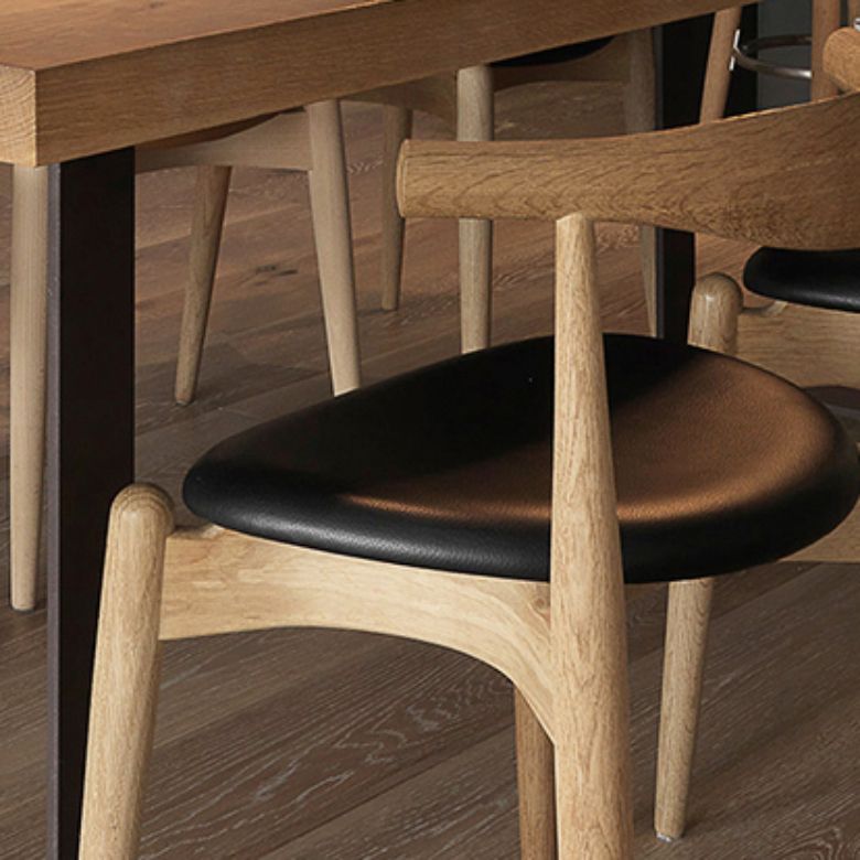 Faux Leather Kitchen Dining Chairs Upholstered Chairs with Wood Base Clearhalo 'Dining Chairs' 'Dining Tables & Seating' 'dining_chair' 'furn' 'furn_dining_chair' 'Furniture' 'Kitchen & Dining Furniture' 1200x1200_61c6ebfc-1599-4153-9410-d4a6cf1e73c4