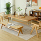 Modern 1/4 Pieces Dining Set Rectangle Ash Wood Dining Table for Dining Room Kitchen