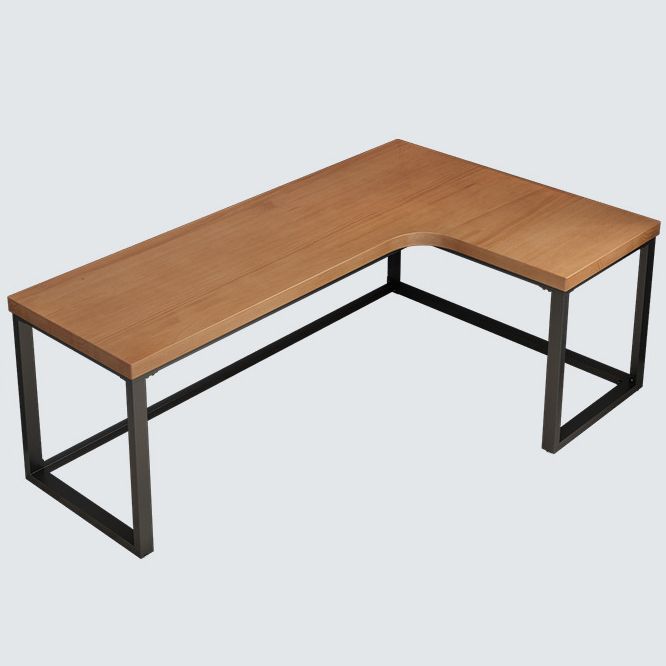 Industrial Style Writing Desk L-Shape Solid Wood Office Desk Clearhalo 'furn' 'furn_office_desk' 'Furniture' 'furniture_office_desk' 'Office Desks' 'Office Furniture' 'office_desk' 1200x1200_61c7d340-405f-4b89-8c56-ed526db8d717