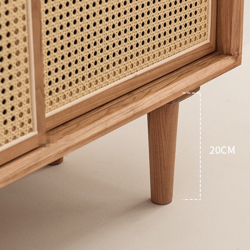 Server rettangolo moderno di archiviazione in legno massiccio per sala da pranzo