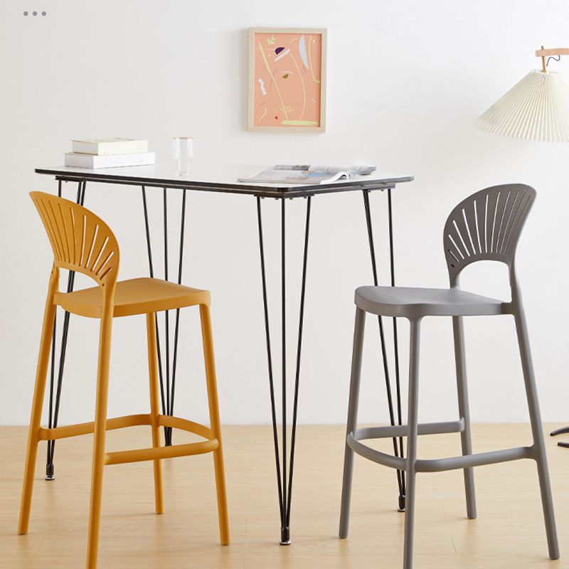 Nordic Style Plastic Stackable Bar Stools for Home Use Armless Low Back Stools Clearhalo 'Bar Furniture' 'Bar Stools' 'bar_stools' 'furn' 'furn_bar_stools' 'furniture_bar_stools' 'Kitchen & Dining Furniture' 'kitchen&dining_furn' 'kitchen' 'kitchen_furn' Furniture' 1200x1200_61c95330-6f67-4cc0-82b6-34da05e79228