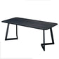 Rectangle Black Base Dining Room Kitchen Table Industrial Fixed Dinner Table Clearhalo 'Dining Tables & Seating' 'Dining Tables' 'dining_table' 'furn' 'furn_dining_table' 'Furniture' 'Kitchen & Dining Furniture' 1200x1200_61cb1da4-ebda-48b7-b3a5-8fff79a7edee