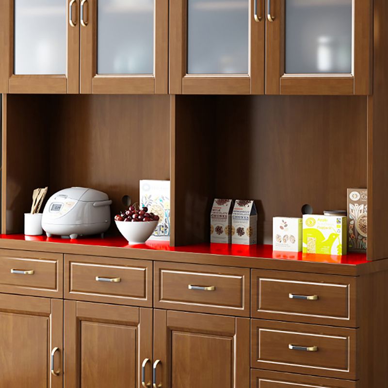 Mid-Century Cabinet 6 - Drawer 3 Shelves Solid Wood Bar Pulls Accent Cabinet