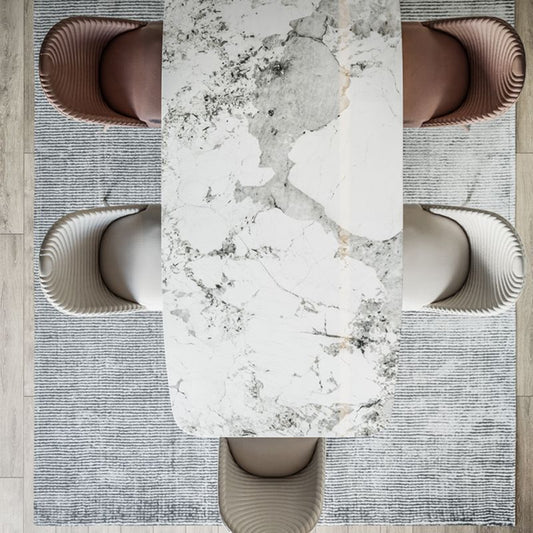 Rectangle Dining Table Set 1/4/7 Pcs Stone Dining Table with Upholstered Chairs Clearhalo 'Dining Room Sets' 'Dining Tables & Seating' 'dining_room_set' 'furn' 'furn_dining_room_set' 'Furniture' 'Kitchen & Dining Furniture' 1200x1200_61ccac7c-5124-4502-ab95-a1e3295efc05