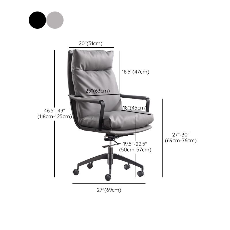 Modern Managers Chair Padded Arms Executive Chair with Wheels for Office Clearhalo 'furn' 'furn_office_chair' 'Furniture' 'Office Chairs' 'Office Furniture' 'office_chair' 1200x1200_61ce0e26-1d7f-4798-a89d-10db9cf46ebb