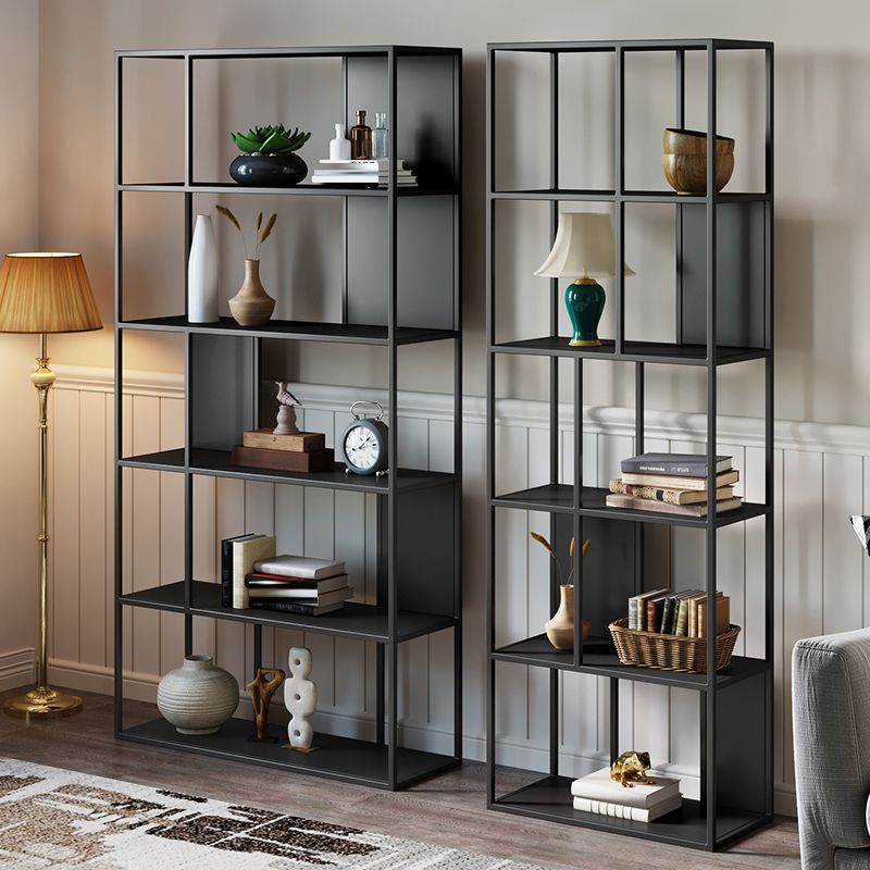 Metal Shelves Included Bookshelf Etagere Open Back Modern Bookcase