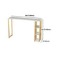Glam 1/2/3 Pieces Bar Table Set Rectangle Stone Counter Table with Stools for Living Room Clearhalo 'Bar Furniture' 'furn' 'furn_home_bar_bar_sets' 'Furniture' 'Home Bars & Bar Sets' 'home_bar_bar_sets' 'Kitchen & Dining Furniture' 1200x1200_61d056ac-7d41-4e61-87c6-16111e5efedf