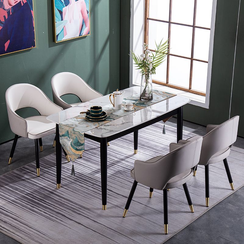 Contemporary Style Upholstered Arm Dining Chairs Open Back Dining Side Chair Clearhalo ' kitchen&dining_furn' 'Dining Chairs' 'Dining Tables & Seating' 'dining_chair' 'furn' 'furn_dining_chair' 'Furniture' 'furniture_dining_chair' 'Kitchen & Dining Furniture' 'kitchen' 1200x1200_61d0f348-e5c2-4ed0-9f06-ec1a4ba48ac3