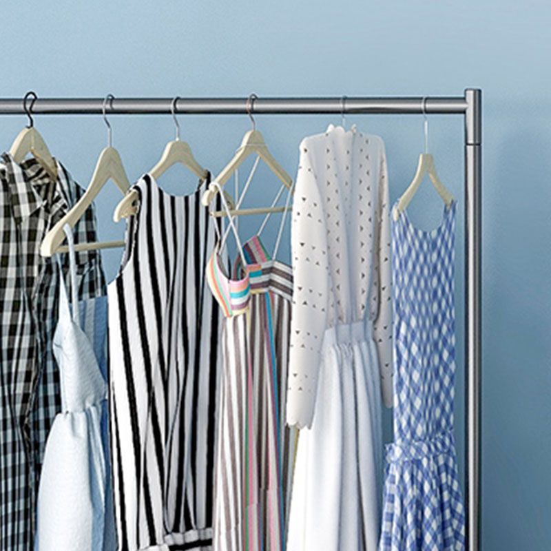 Zeitgenössischer Kleiderregal Hängende Schiene Metallrahmen Eingangsmantelbügel