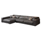 Square Arm Sectional Sofa Contemporary 3-seater Leather Sectional Clearhalo 'furn' 'furn_sectionals' 'Furniture' 'Living Room Furniture' 'Sectionals' 1200x1200_61d558aa-92d7-469d-a3ca-cc6495f50c90
