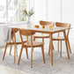 Contemporary Dining Table Oak Solid Wood Table with 4 Legs for Kitchen Dinner Dining Room Clearhalo ' dining_table' 'Dining Tables & Seating' 'Dining Tables' 'furn' 'furn_dining_table' 'Furniture' 'furniture_dining_table' 'Kitchen & Dining Furniture' 'kitchen&dining_furn' 'kitchen' 'kitchen_dining_table' 1200x1200_61d5a121-8527-470d-9689-313259557ecb