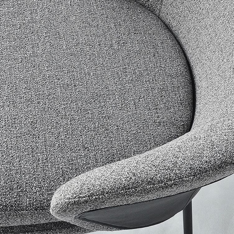 Silla de comedor de estilo contemporáneo silla de comedor tapizada en gris