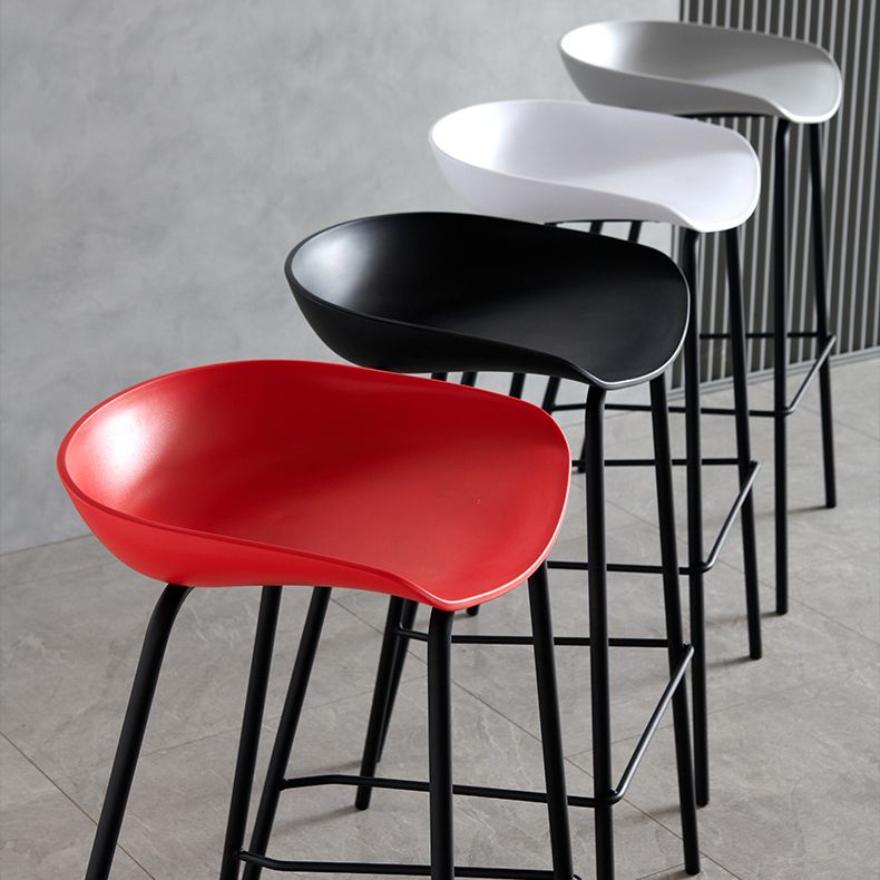 Industrial Metal Kitchen Dining Room Armless Stool Low Back Bar Stool Clearhalo 'Bar Furniture' 'Bar Stools' 'bar_stools' 'furn' 'furn_bar_stools' 'Furniture' 'furniture_bar_stools' 'Kitchen & Dining Furniture' 1200x1200_61d6d043-3843-46e7-9a8e-aa87047e8978