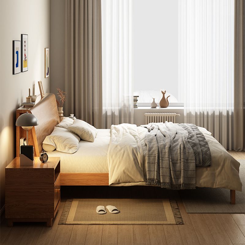 Scandinavian Solid Wood Standard Bed with Headboard Low Profile Bed Clearhalo 'Bedroom Furniture' 'Beds' 'furn' 'furn_beds' 'Furniture' 1200x1200_61d851c7-e32e-4ffa-946a-4eab6d40b040