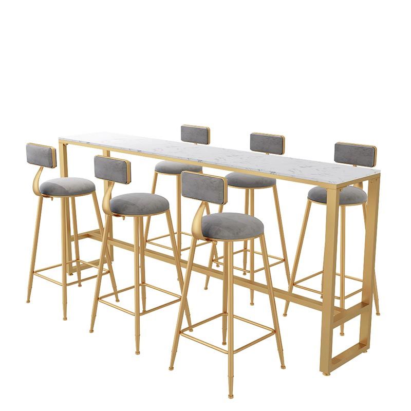 Tavolino da bar del patio del negozio di rettangolo