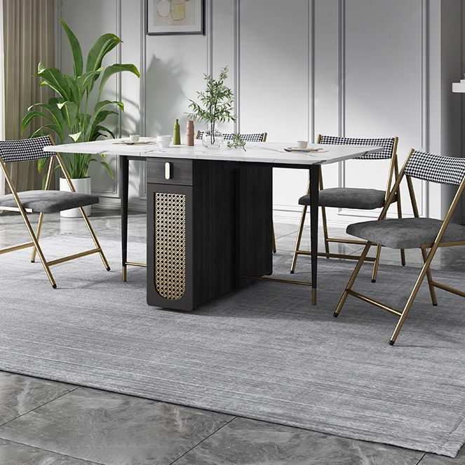 59'' Foldable Sintered Stone Top Dining Table Modern Rectangle Table with Trestle Base Clearhalo ' dining_table' 'Dining Tables & Seating' 'Dining Tables' 'furn' 'furn_dining_table' 'Furniture' 'furniture_dining_table' 'Kitchen & Dining Furniture' 'kitchen&dining_furn' 'kitchen' 'kitchen_dining_table' 1200x1200_61da9a3f-e7a4-45b5-ad4a-de6bf2deaa55