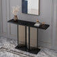 Stone Rectangle Console Table 1-Shelf 31.5" Tall Accent Table for Hall