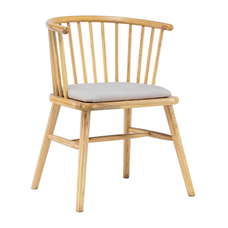 Modern Style Slat Back Solid Wood Dining Arm Chair for Home Use Clearhalo 'Dining Chairs' 'Dining Tables & Seating' 'dining_chair' 'furn' 'furn_dining_chair' 'Furniture' 'Kitchen & Dining Furniture' 1200x1200_61dbdbb6-8b48-4c6a-a02e-500406806f4a