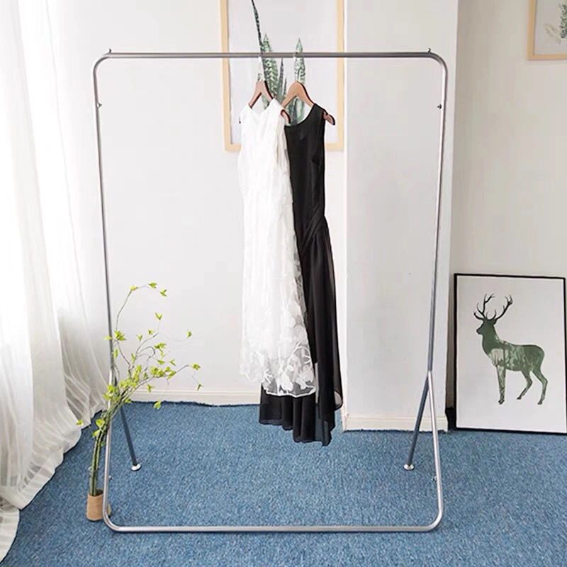 Glam Metallic Coat Hanger Free Standing Trestle Base Coat Rack for Living Room