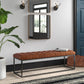 Industrial Solid Color Bench Faux Leather Foam Bench for Livingroom Clearhalo 'Benches' 'Chairs & Seating' 'furn' 'furn_benches' 'Furniture' 'Living Room Furniture' 1200x1200_61dc6f41-6b6a-43de-975a-8a020d00eab6