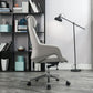 Modern Upholstered Office Chair Ergonomics Task Chair with Metal Base