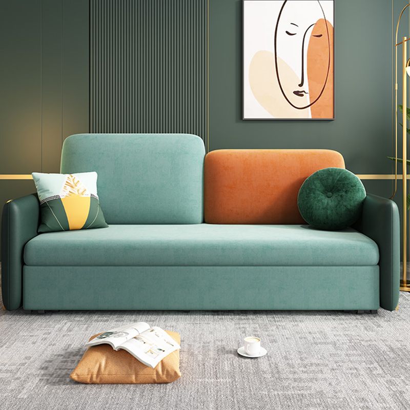 35 "幅のグラムスリーパーソファ布団枕が含まれているグリーンスリーパーソファ