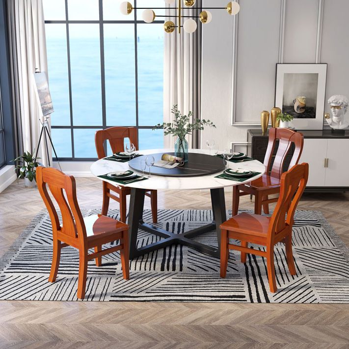 Rubber Wood Kitchen Dining Side Chair Contemporary Slat Back Side Chair Clearhalo 'Dining Chairs' 'Dining Tables & Seating' 'dining_chair' 'furn' 'furn_dining_chair' 'Furniture' 'Kitchen & Dining Furniture' 1200x1200_61df07f8-ee14-497f-83b0-28b873ef2bd6