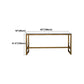 White Glam Style Bar Table in Metal and Wood Bar Indoor Bar Counter Clearhalo 'Bar Furniture' 'Bar Tables' 'bar_tables' 'furn' 'furn_bar_tables' 'Furniture' 'furniture_bar_tables' 'Kitchen & Dining Furniture' 1200x1200_61e086ea-2832-42ce-be42-6dcf21708022