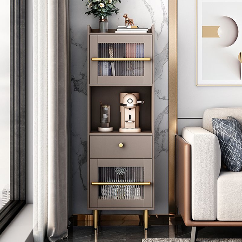 Holzbuffetttisch Glamstil 60,3-Zoll-Seitenbrett mit Schränken und Schublade