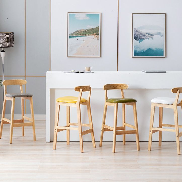 Modern Leather Bar Stool Low Back Low Back Rectangular Counter Stool with Wood Legs Clearhalo 'Bar Furniture' 'Bar Stools' 'bar_stools' 'furn' 'furn_bar_stools' 'furniture_bar_stools' 'Kitchen & Dining Furniture' 'kitchen&dining_furn' 'kitchen' 'kitchen_furn' Furniture' 1200x1200_61e71c3e-9f5f-415b-8122-d973c11fc0e6