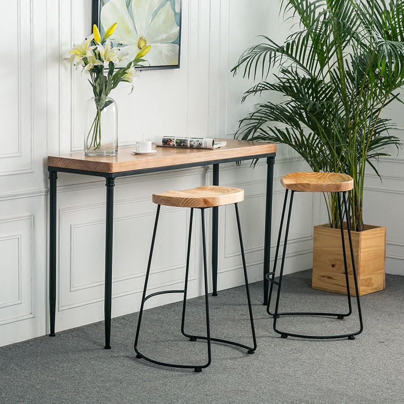 Ensemble de table de bar de style industriel, 1/2/3 pièces, table de bar rectangulaire avec tabourets hauts