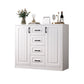 Contemporary White Wooden Accent Cabinet with Doors and Drawers Clearhalo 'Cabinets & Chests' 'cabinets_chests' 'furn' 'furn_cabinets_chests' 'Furniture' 'Living Room Furniture' 1200x1200_61e96c33-459c-48b5-88ad-61ab23717beb