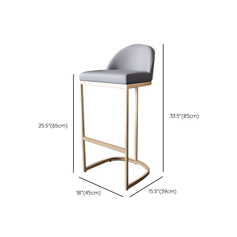 Glam Bar Stools Metal Armless Dining Stools with Gold Metal Base Clearhalo 'Bar Furniture' 'Bar Stools' 'bar_stools' 'furn' 'furn_bar_stools' 'Furniture' 'Kitchen & Dining Furniture' 1200x1200_61e9d3b3-1cdf-4495-94bf-e174f5261f8c