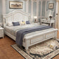 Solid Wood Contemporary Panel Bed 53.5" Adjustable Tall Bed Frame