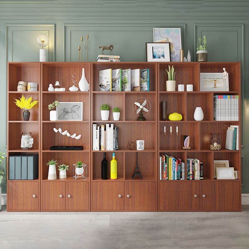 Closed Wooden Bookshelf Modern Home Living Room Standard Bookcase with Door Clearhalo 'Bookcases' 'furn' 'furn_bookcases' 'Furniture' 'Office Furniture' 1200x1200_61eb5194-e16b-4261-8360-f1523c0eb0bb