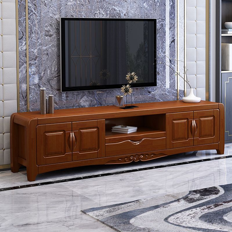 Solid Wood TV Media Stand Traditional TV Console for Living Room Clearhalo 'furn' 'furn_tv_stands_entertainment_centers' 'Furniture' 'Living Room Furniture' 'TV Stands & Entertainment Centers' 'TV Stands & Media Storage Furniture' 'tv_stands_entertainment_centers' 1200x1200_61ec2928-e532-4bf6-bd0c-c0f0ae57d172