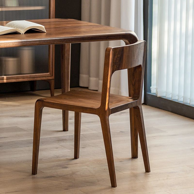 Stile contemporaneo aperto sedia da pranzo in legno massiccio per casa